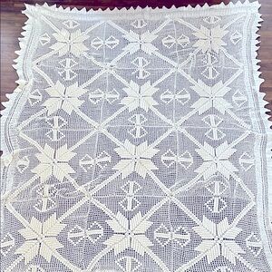 Antique Hand Crocheted Bedspread
